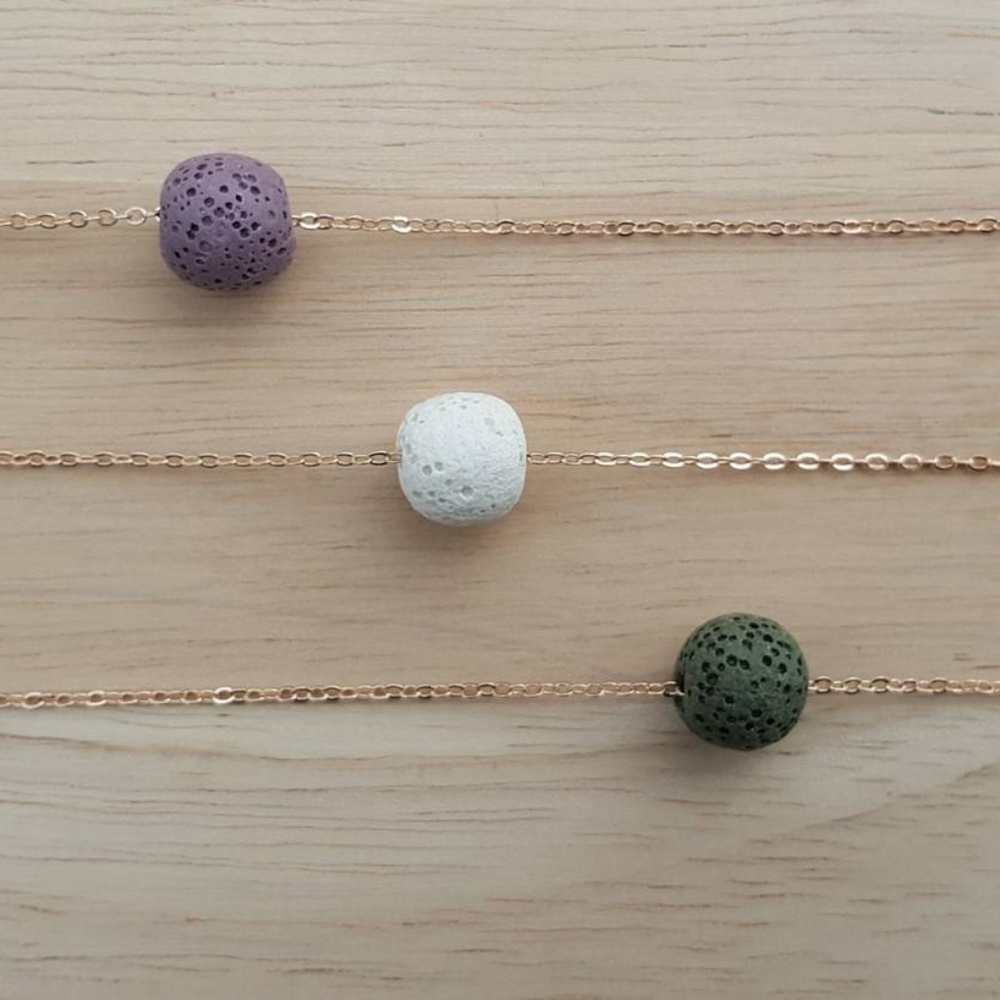 Lava bead diffuser necklace